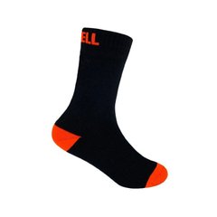 Носки водонепроницаемые детские Dexshell Ultra Thin Children Sock, чёрно-оранжевые, р-р S