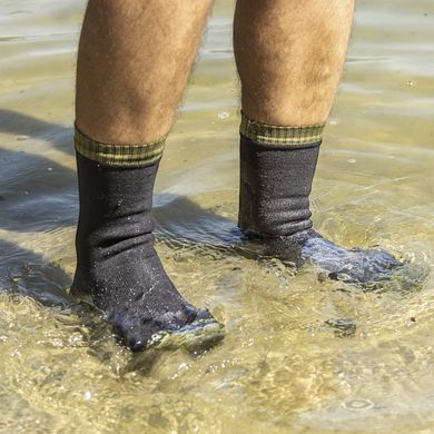 Шкарпетки водонепроникні DexShell Thermlite з зеленою смужкою, pозміp S