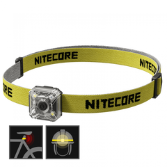 2в1 - Ліхтар налобний + велосипедний маяк Nitecore NU05 KIT V2 жовтий
