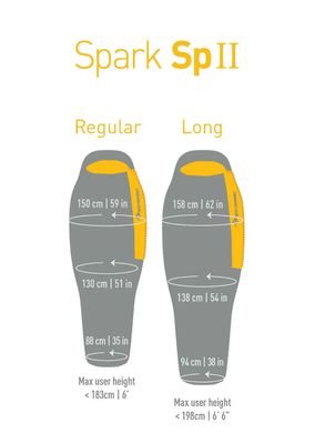 Спальник Sea to Summit Spark SpII (4/-2°C), 183 см - Left Zip, Dark Gray/Yellow (STS ASP2-R)
