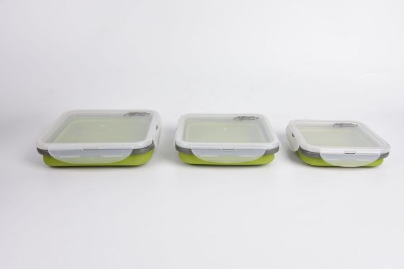 Набір з 3х силіконових контейнерів Tramp (400/700 / 1000ml) olive